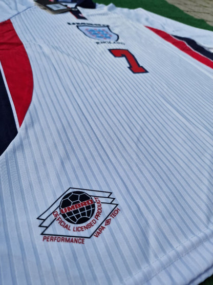 David Beckham England 1998 World Cup Retro Football Jersey Kit