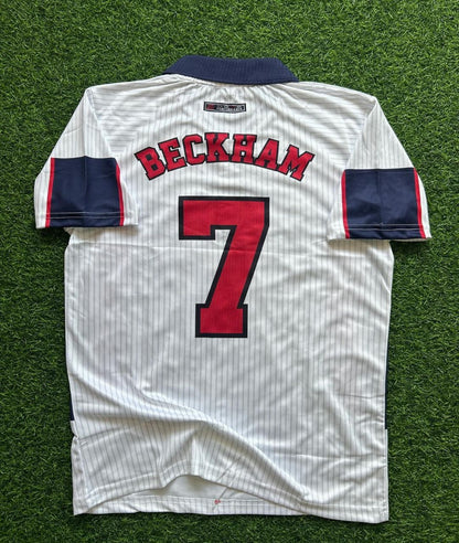 David Beckham England And Retro Football Jersey Kit