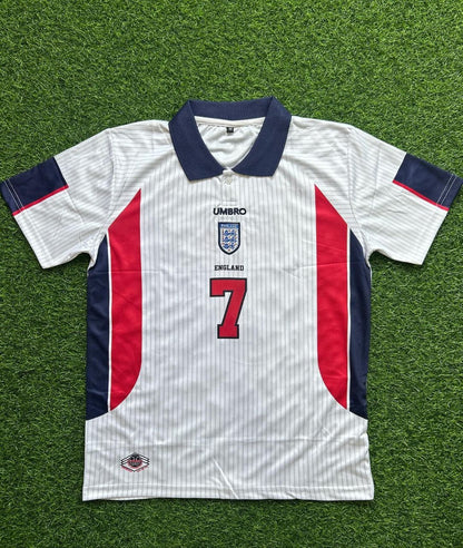 David Beckham England And Retro Football Jersey Kit