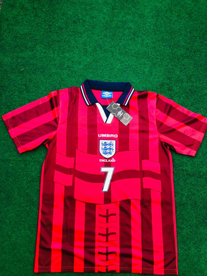 David Beckham England Retro Football Jersey Kit
