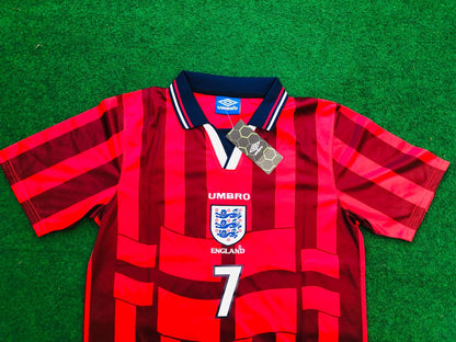 David Beckham England Retro Football Jersey Kit
