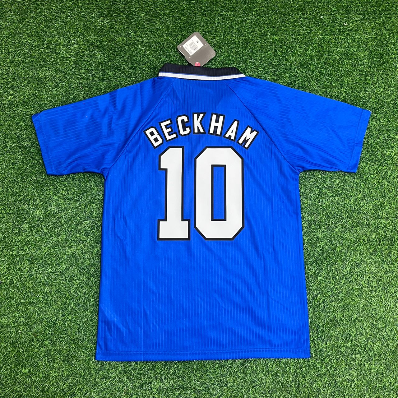 David Beckham Manchester United 1996/1997 Blue Retro Football Jersey Kit Edition 2