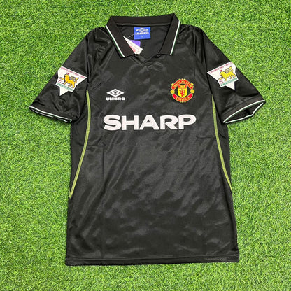 David Beckham Manchester United 1998 1999 Black Retro Football Jersey Kit