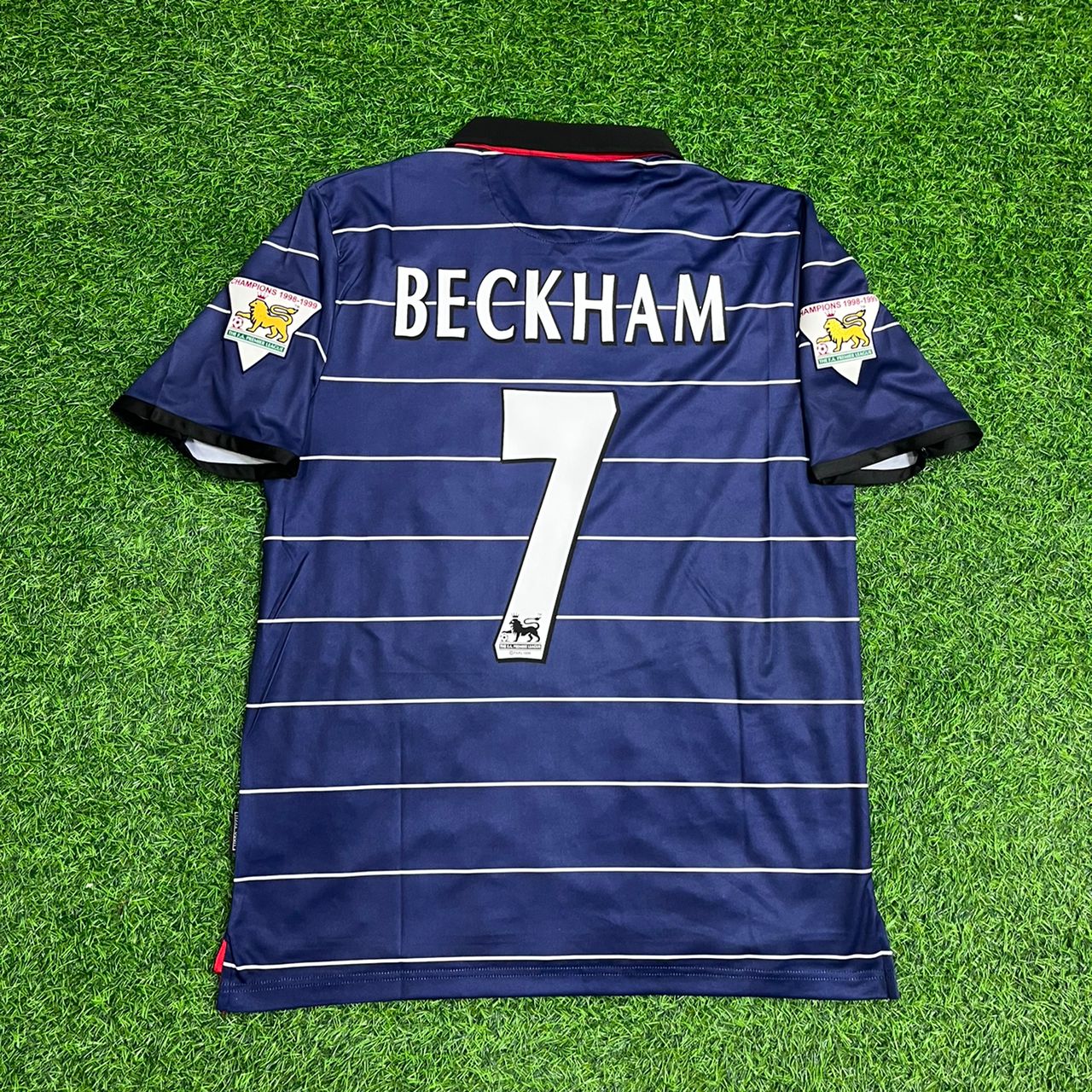 David Beckham Manchester United 1999-2000 Night Blue Retro Football Jersey