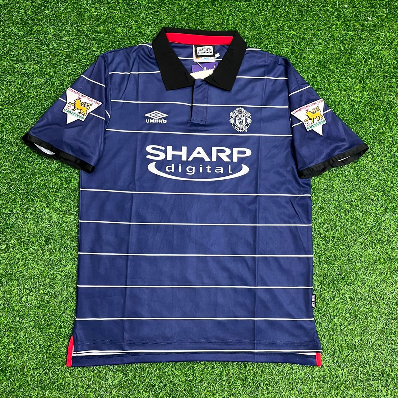 David Beckham Manchester United 1999-2000 Night Blue Retro Football Jersey
