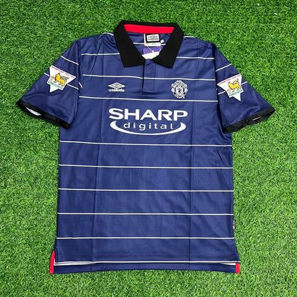 David Beckham Manchester United 1999-2000 Night Blue Retro Football Jersey