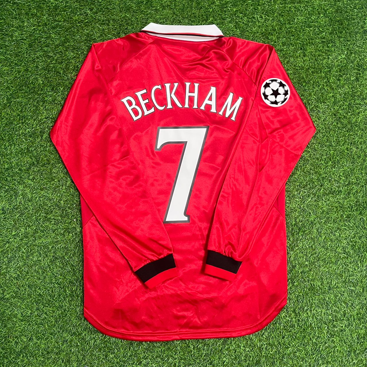 David Beckham Manchester United 1999 Champions League Final Retro Football Jersey Collection
