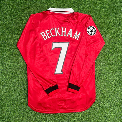 David Beckham Manchester United 1999 Champions League Final Retro Football Jersey Collection