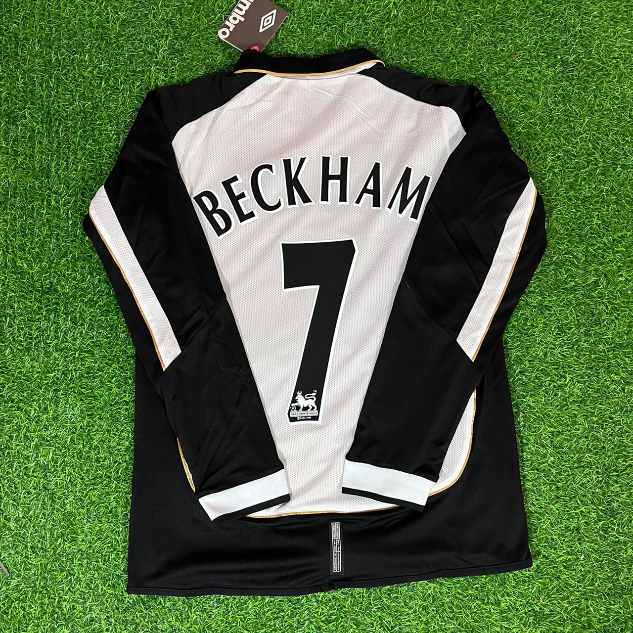 Manchester David Beckham United 01-02 Reversible Shirt Jersey Maillot Trikot Maglia Soccer Kit