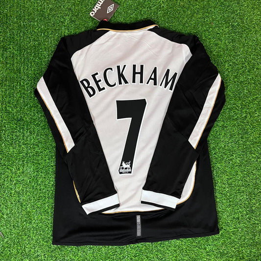 Manchester David Beckham United 01-02 Reversible Shirt Jersey Maillot Trikot Maglia Soccer Kit