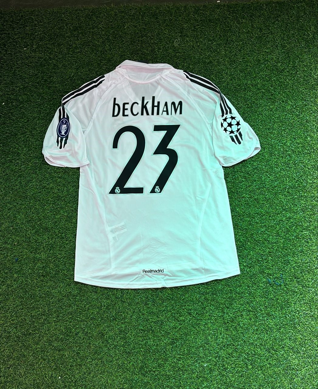 David Beckham Real 2005 2006 White Retro Football Jersey Kit