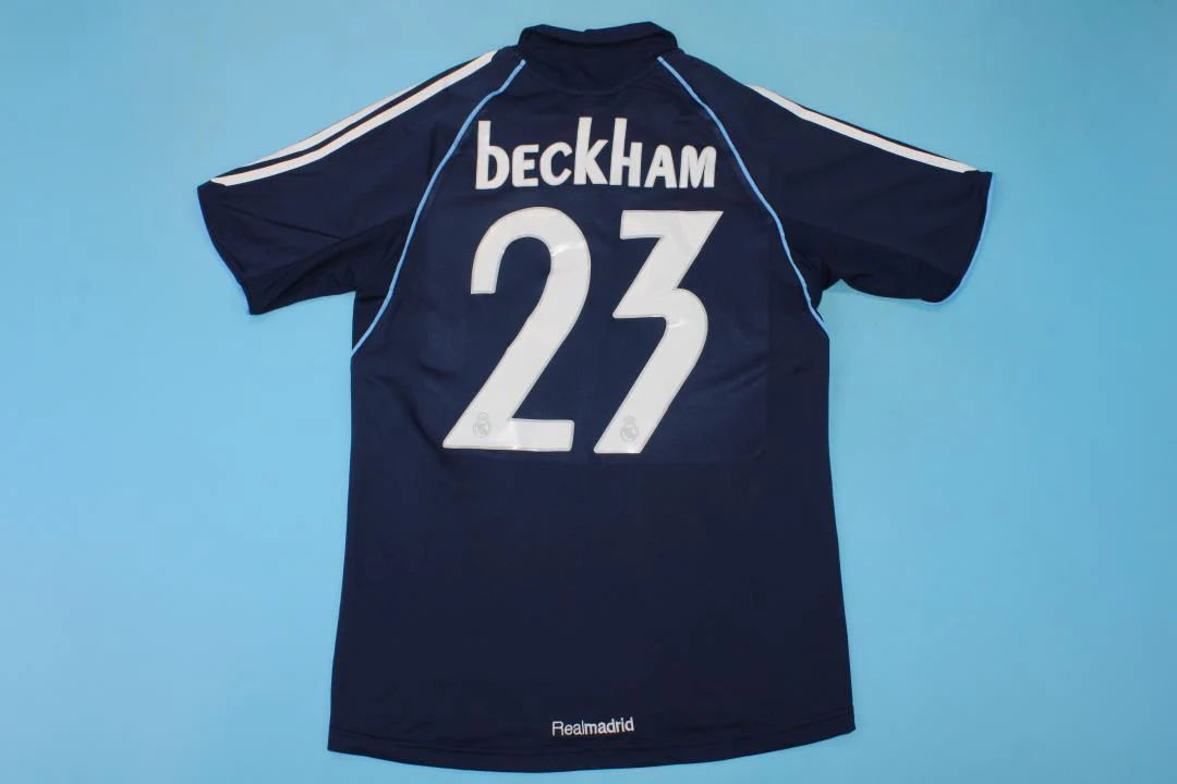 David Beckham #23 Real Madrid 2005-2006 Away Dark Blue Retro Jersey