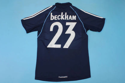 David Beckham #23 Real Madrid 2005-2006 Away Dark Blue Retro Jersey