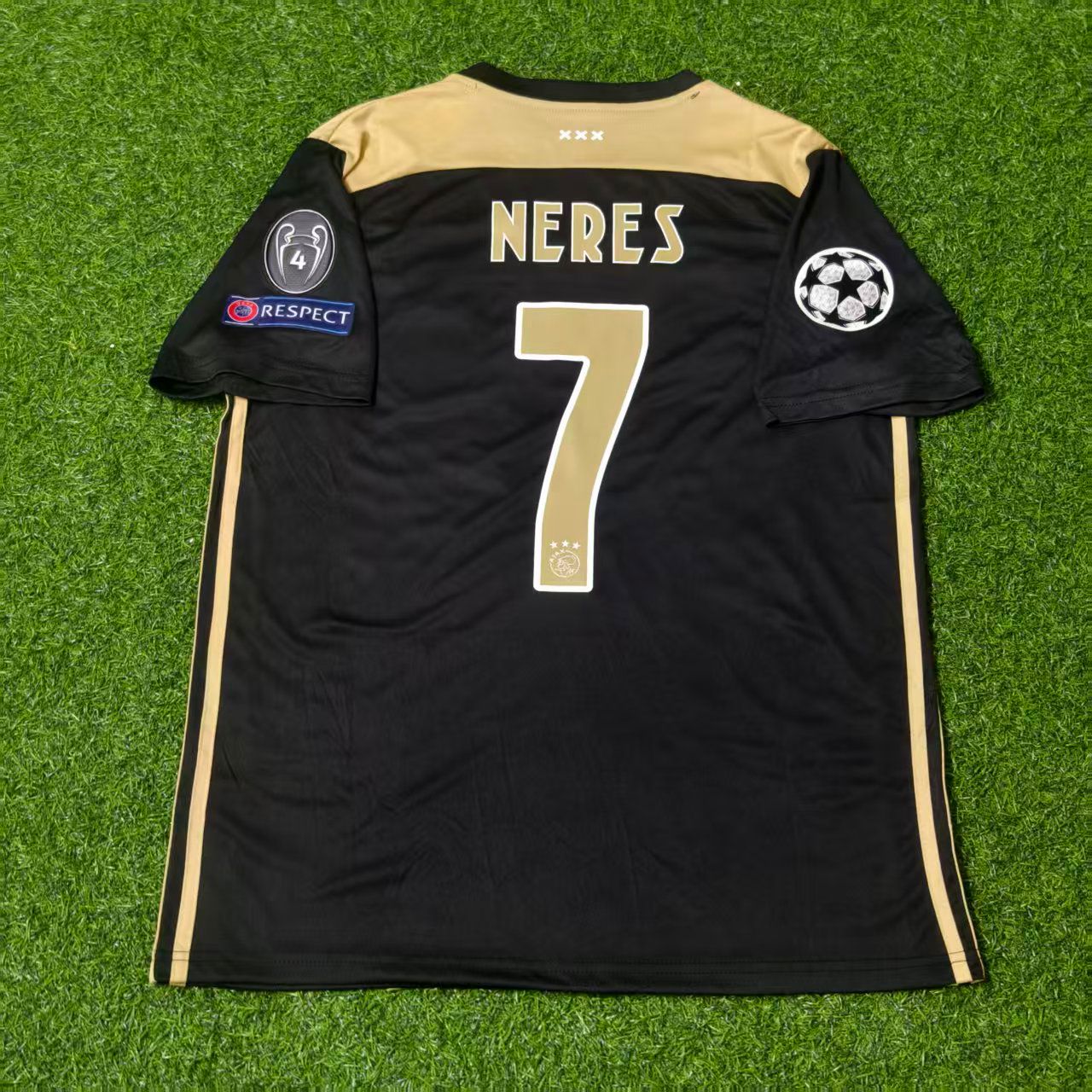 David Neres Ajax 2018 2019 Champions League Black Retro Football Jersey Kit