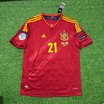 Spain EURO 2012 David Silva Final Retro Football Jersey Kit