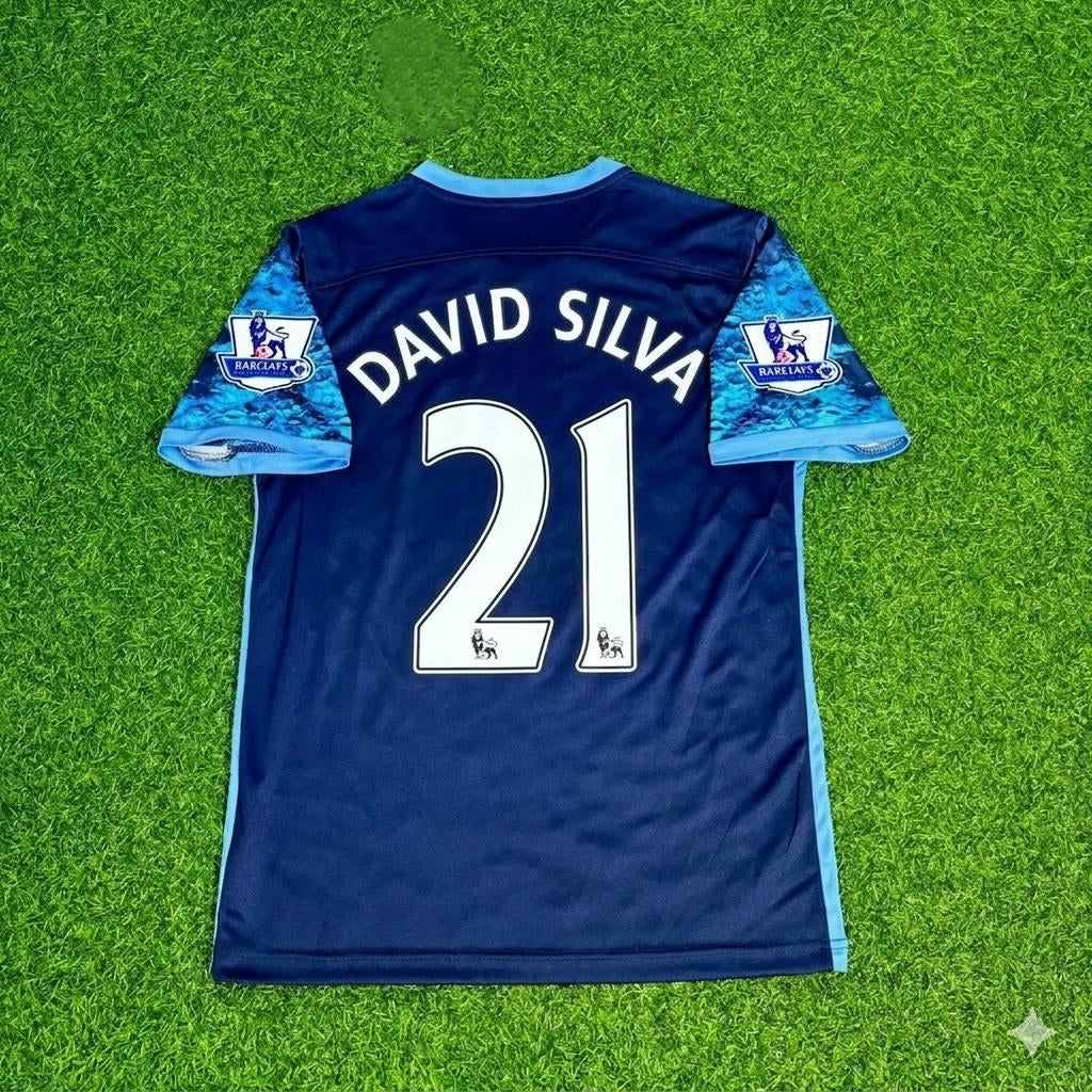 David Silva 21- Manchester City 2016 2017 Season Retro Football Jersey