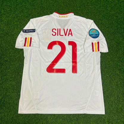 David Silva Spain EURO 2012 Final Retro Football Jersey