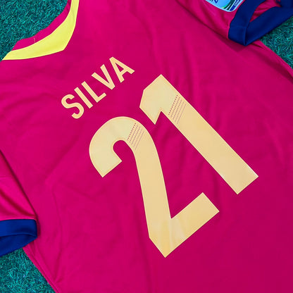 David Silva Spain 2013 Confederations Cup Retro Football Jersey