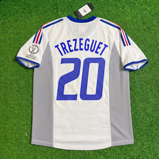 David Trezeguet #20 France 2002 World Cup Away White Retro Football Jersey