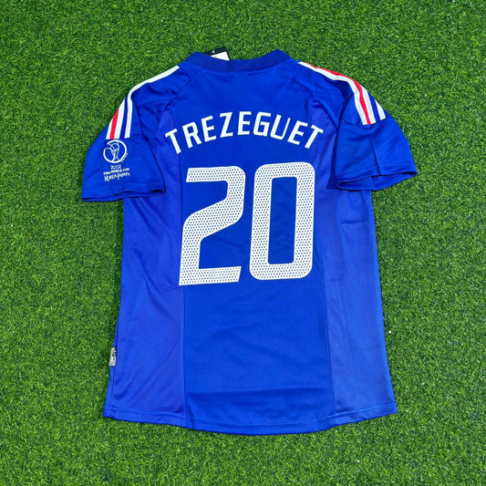 France World Cup 2002 David Trezeguet Retro Football Jersey