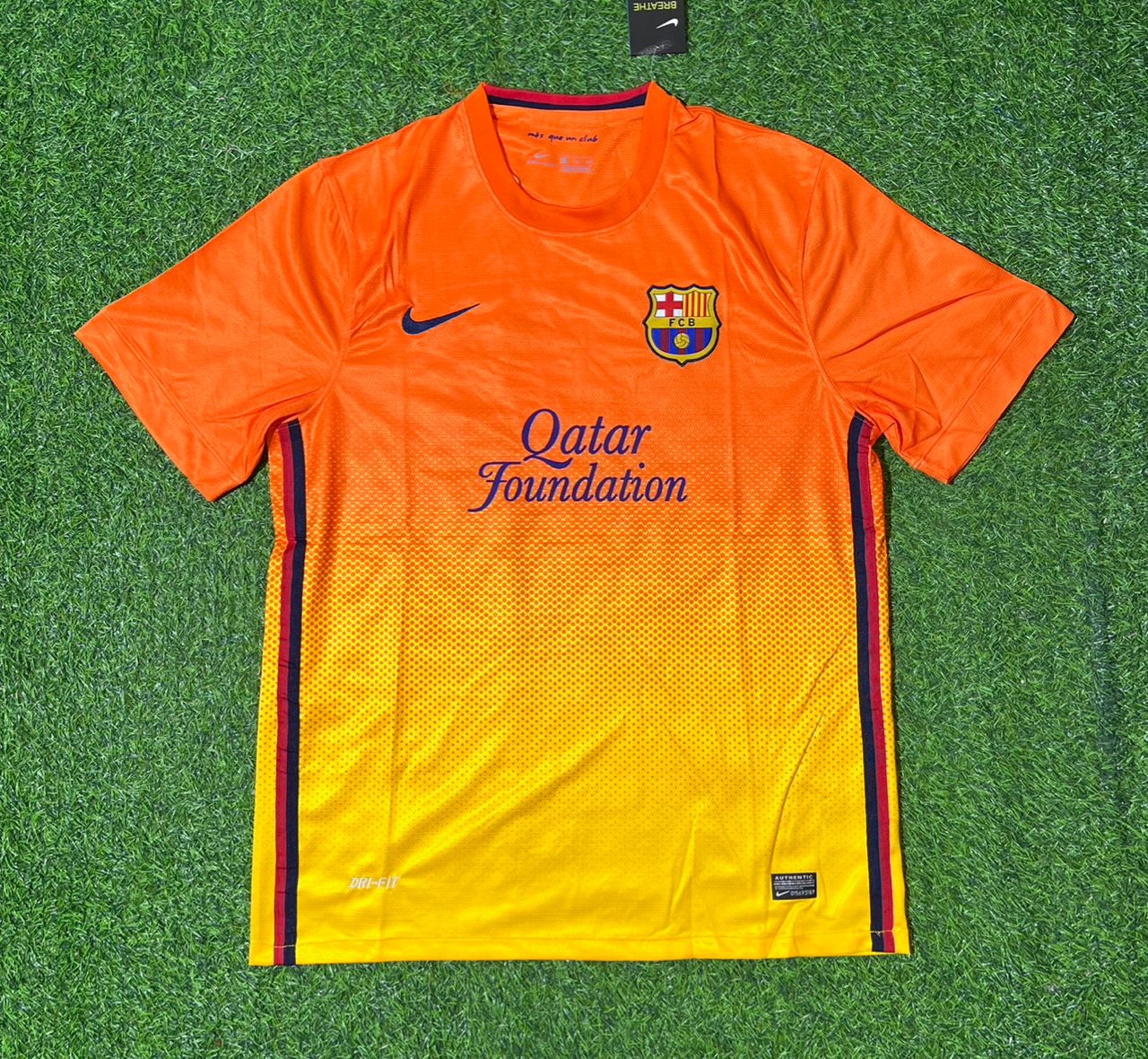David Villa 7 Barcelona 2012-2013 Orange Retro Football Jersey
