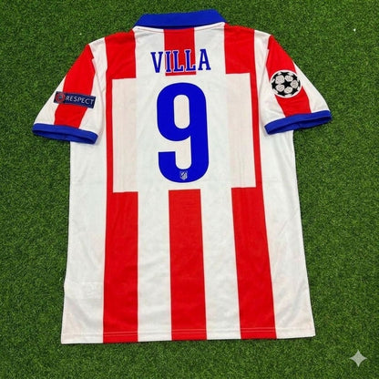 David Villa 9- Atlético Madrid 2014 Champions League Final Retro Football Jersey Kit