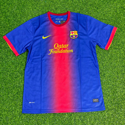 Carles Puyol Barcelona 2012/2013 Retro Home Football Jersey Kit