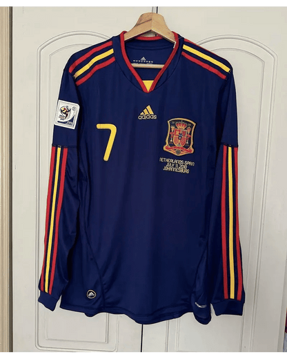 David Villa - Spain 2010 World Cup Final Retro Football Jersey Kit