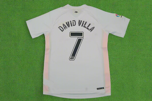 David Villa Valencia 2006 2007 Retro Football Jersey Kit