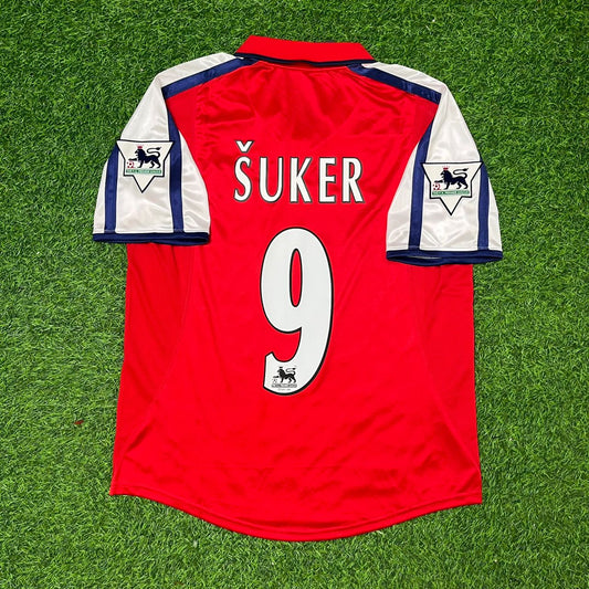 Davor Šuker Arsenal 1999-2000 Red White Retro Football Jersey Kit