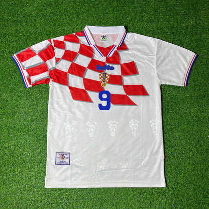 Croatia World Cup 1998 Davor Šuker Retro Football Jersey Kit
