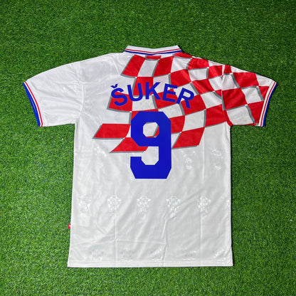 Croatia World Cup 1998 Davor Šuker Retro Football Jersey Kit