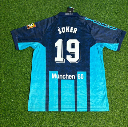 Davor Šuker TSV 1860 München Blaues Heim Retro Fußballtrikot Jersey