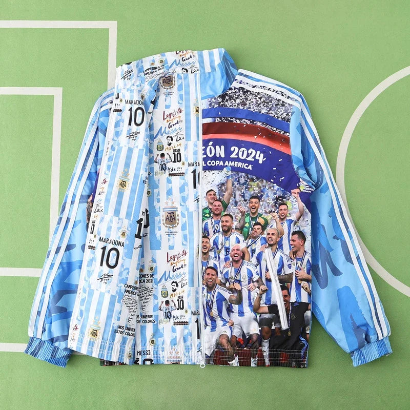 Argentina Special World Cup Both Sides Football Windbreaker Windjacke Paradise Edition