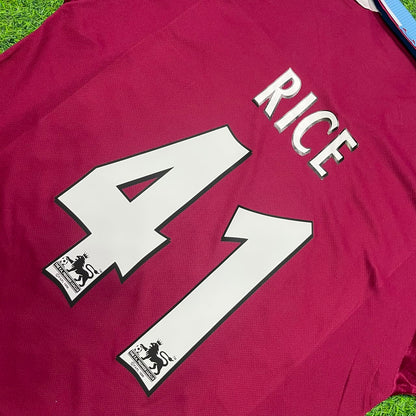Declan Rice #41 West Ham United Home Retro Football Jersey Kit