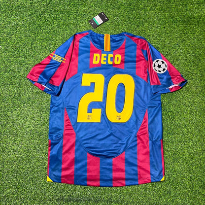 Deco Barcelona 2006 Final Retro Short Sleeve Football Jersey Kit
