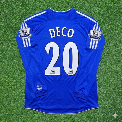 Deco #20 Chelsea 2006-2008 Long Sleeve EPL Patch Football Jersey Kit