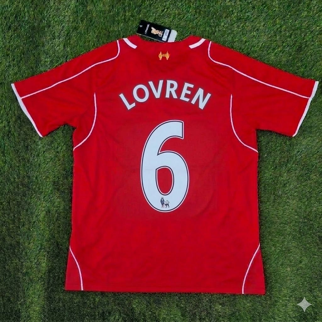 Dejan Lovren 6- Liverpool 2014/15 Home Retro Football Jersey Kit