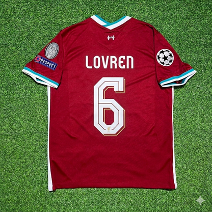 Dejan Lovren 6# Liverpool 2019 2020 Home Retro Football Jersey Kit