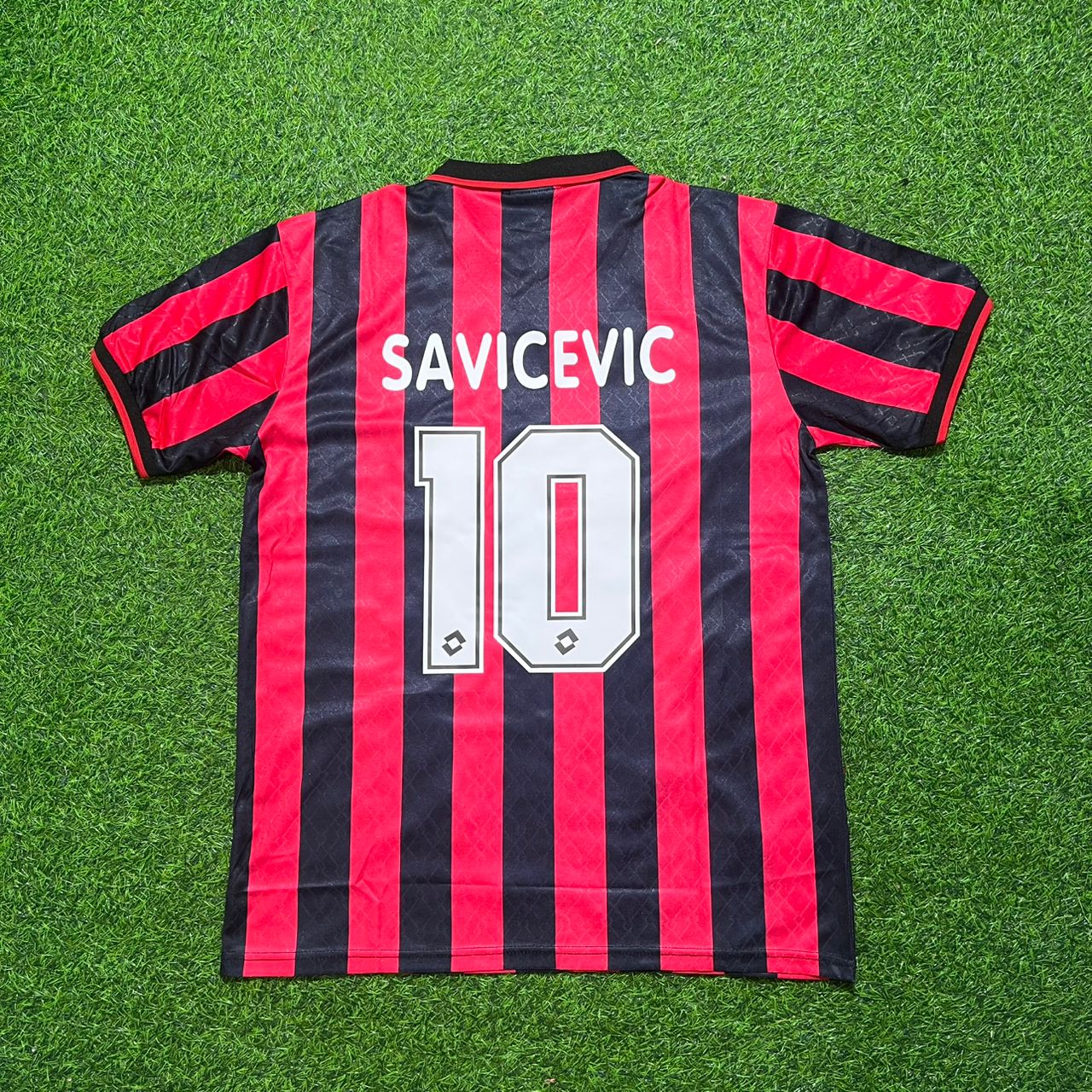 Dejan Savićević AC Milan 1994/1996 Retro Home Football Jersey Kit
