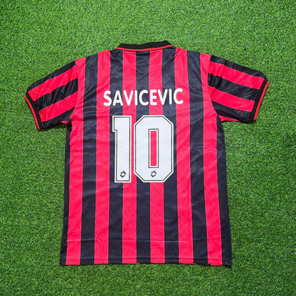 Dejan Savićević AC Milan 1994/1996 Retro Home Football Jersey Kit