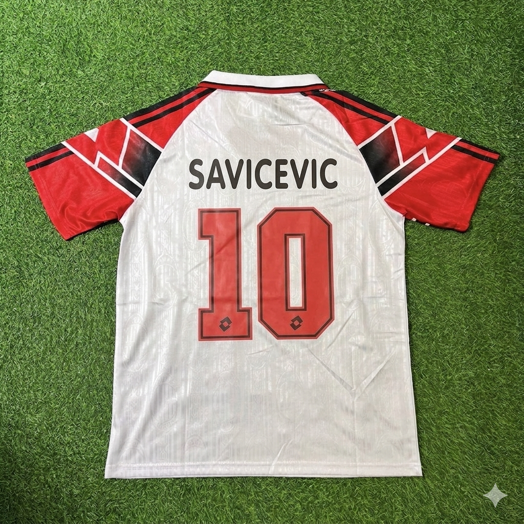Dejan Savićević #10 AC Milan 1997 Away Retro Football Jersey Kit
