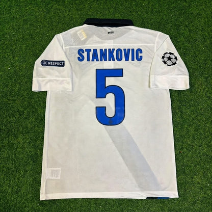 Dejan Stankovic #5 Inter 2011-2012 White Away Football Jersey