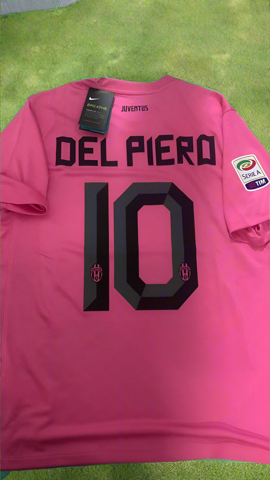 Piero Alessandro del #10 Juventus Pink 2012 2013 Season Retro Jersey Soccer Kit