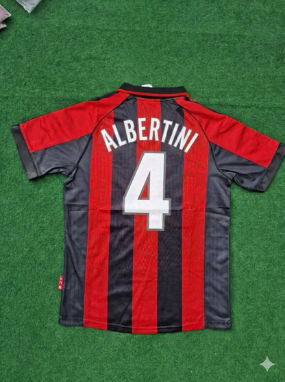 Demetrio Albertini 4- AC Milan 1999 Retro Football Jersey Kit