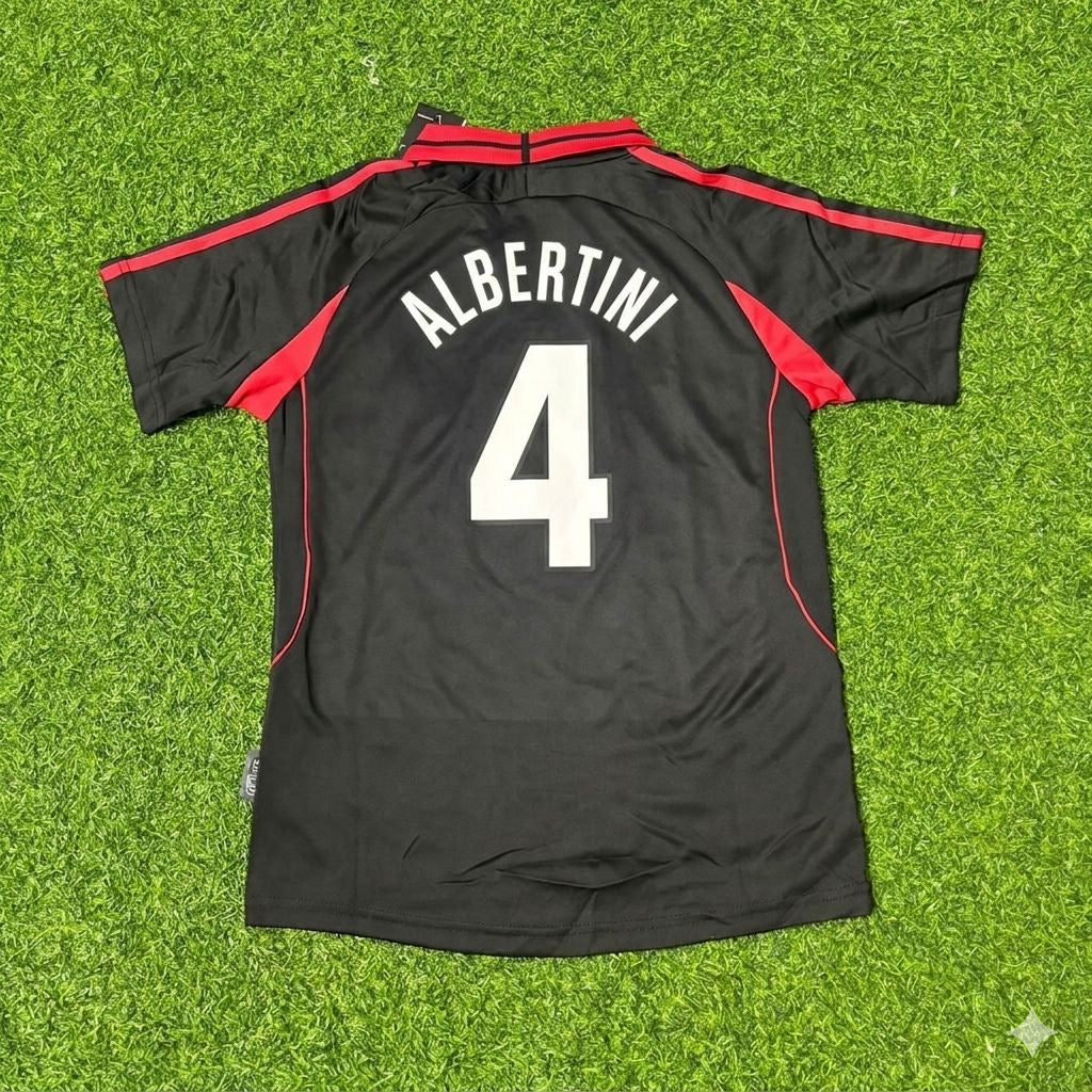 Demetrio Albertini #4 AC Milan 2000-2001 Away Retro Football Jersey Kit