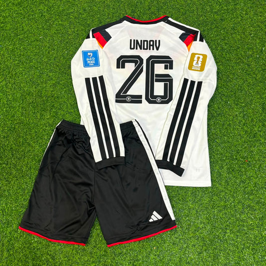 Germany World Cup 2026 Deniz Undav Kids Home Long Sleeve Football Jersey