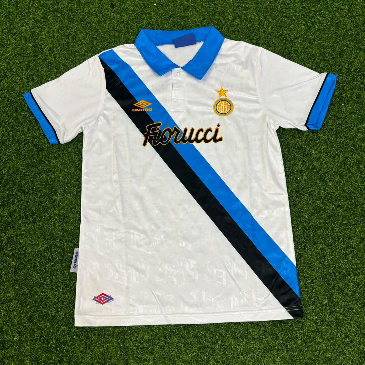 Inter 1997-1998 Dennis Bergkamp Away Retro Kids Football Jersey