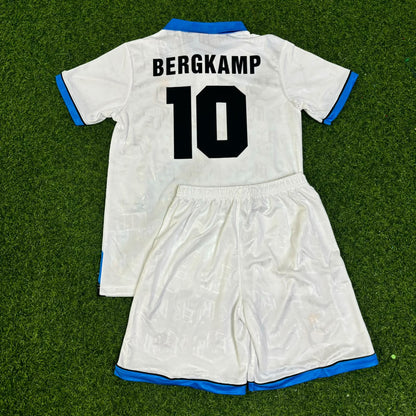 Inter 1997-1998 Dennis Bergkamp Away Retro Kids Football Jersey
