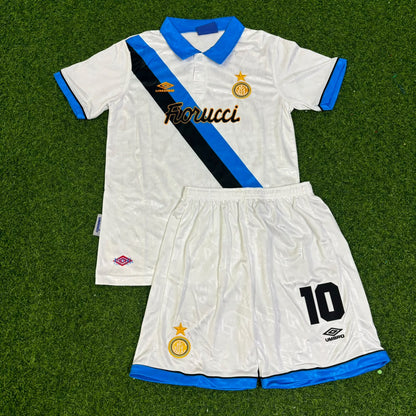 Inter 1997-1998 Dennis Bergkamp Away Retro Football Jersey